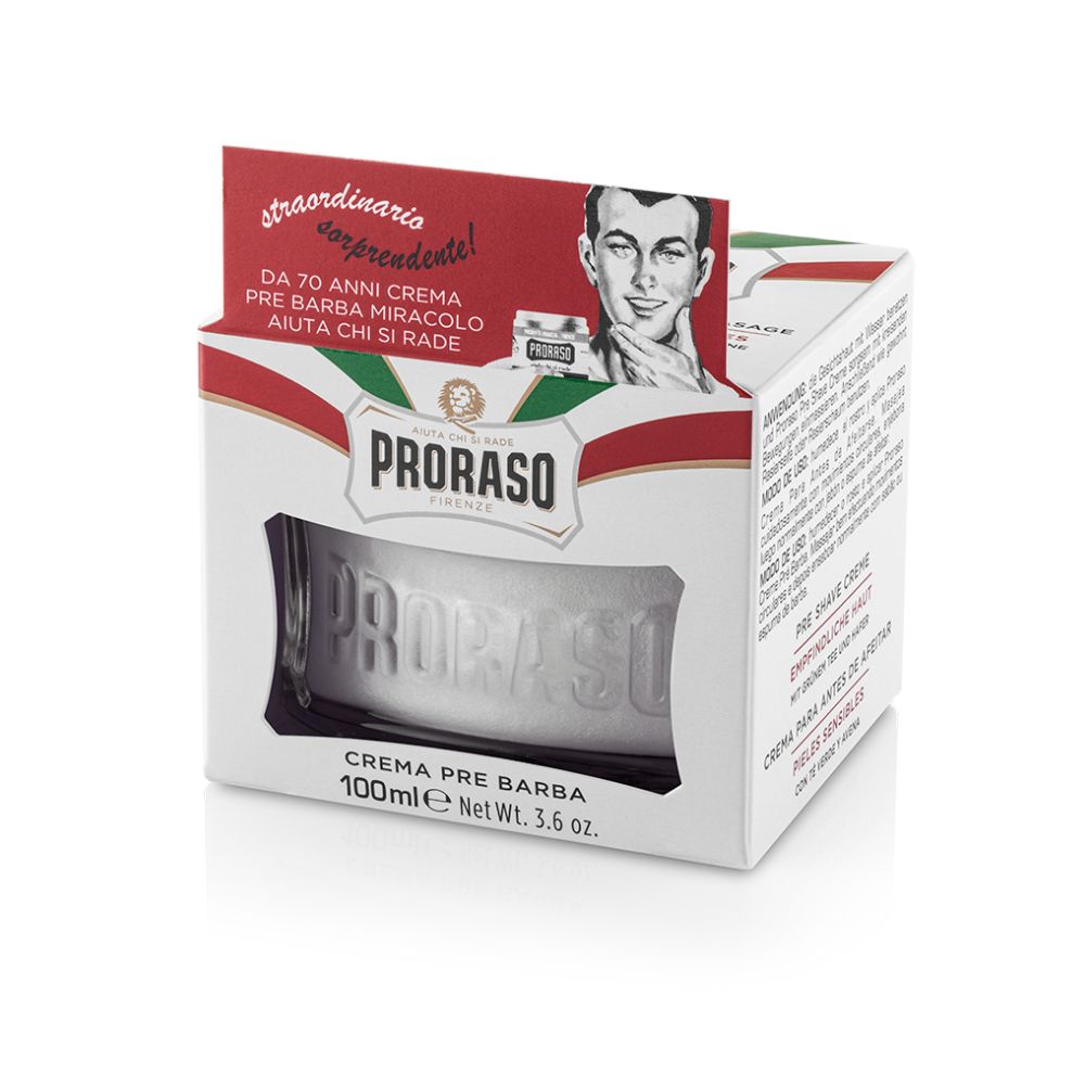 Proraso Green Tea and Oatmeal Sensitive Pre Shave Cream 100ml
