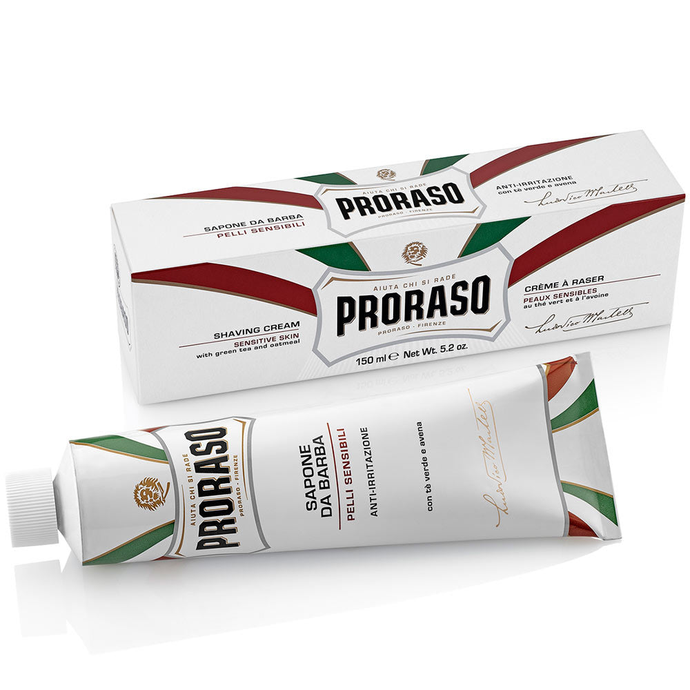Proraso Green Tea and Oatmeal Sensitive Shaving Cream Tube 150ml