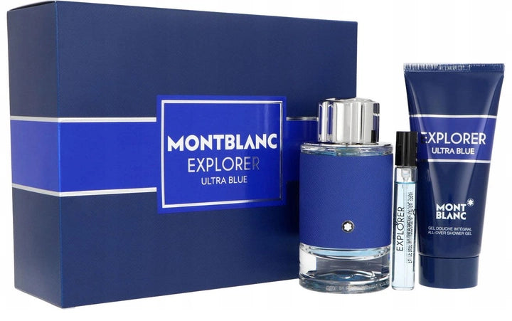 Mont Blanc Explorer Ultra Blue EDP 100ml 3 Piece Gift Set