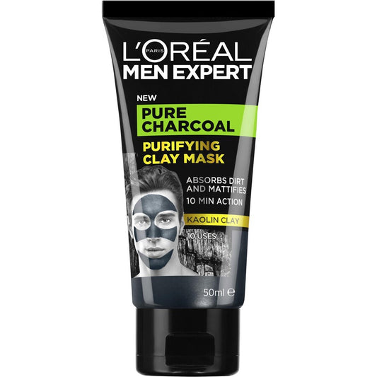 L'Oreal Paris Men Expert Pure Charcoal Purifying Clay Mask 50mL