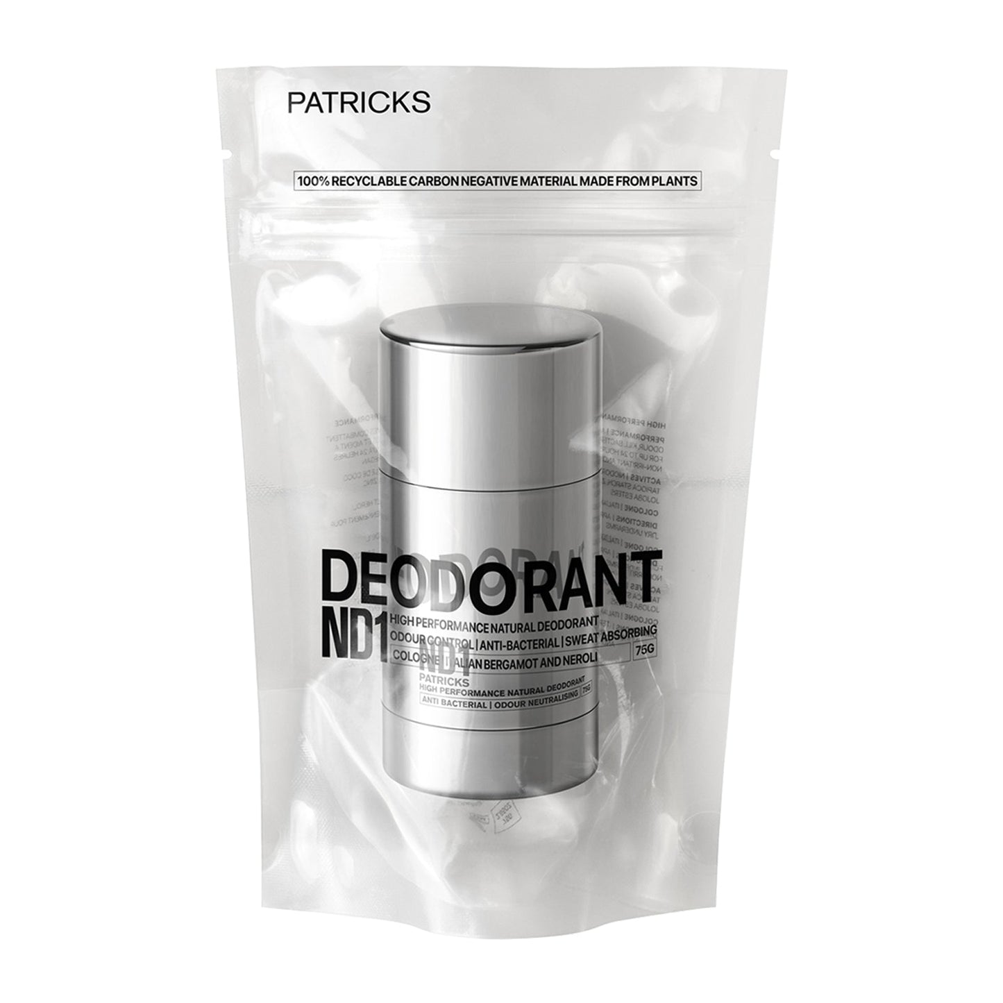 Patricks ND1 Natural Deodorant 75g